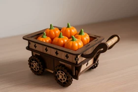 چرخ تافی میوه دار چوبی