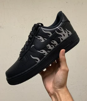 کفش اسپرت کاستوم کتانی ایرفورس air force طرح Reflective Flames نایک nike کد 185346