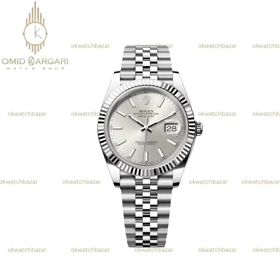 ساعت مچی رولکس سوئیسی بند سیلور صفحه طوسی Rolex Datejust