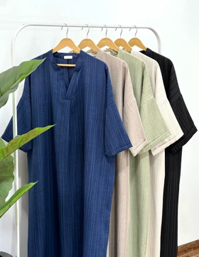 مانتو بلند کفتان کوک دوزی مینو