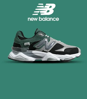 کفش کتانی مردانه و زنانه سبز طوسی NEW BALANCE 9060 مدل 7319