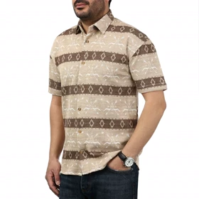 پیراهن آستین کوتاه بوکله مردانه مدل 61119126