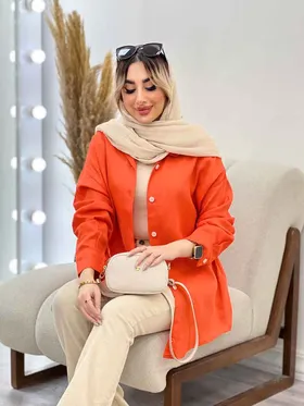شومیز یقه سنگ دوزی