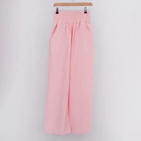 شلوار لینن بگ کمرکش کد 735