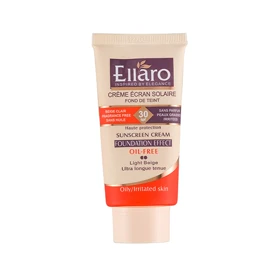کرم ضد آفتاب کرم‌پودری فاقد چربی SPF 30 الارو مدل Ellaro Oil-Free Foundation Sunscreen SPF 30