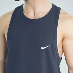 رکابی ورزشی پشت کش دار مردانه نایک مدل VHD-Dri Fit-4K0998 سرمه ای