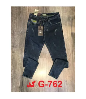 شلوار جین ترک جذب OFF سرمه ای چرک کد G-762
