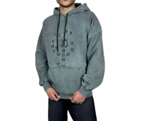 هودی سنگشور مردانه سبز زیتونی با قواره باکسی