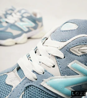 کفش کتانی زنانه سفید آبی کرم NEW BALANCE 9060