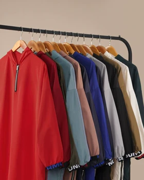 بارانی نیم زیپ کلاه دار کد 30514