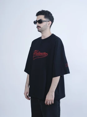 تیشرت مدل Flame مشکی برند نات ور nutwear