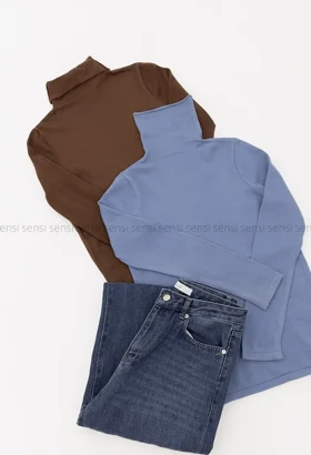 بلوز بافت یقه اسکی وارداتی کد1004582