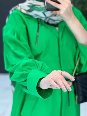 مانتو کمرگت جیب زیپی