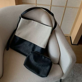 کیف کتان و چرم (کوچک) کنتراست 50138