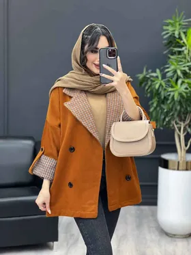 پالتو ترکیبی چهارخونه