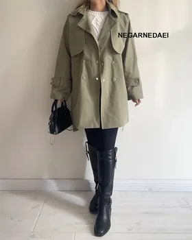 ترنچ کت wet قد کوتاه ( سبز )