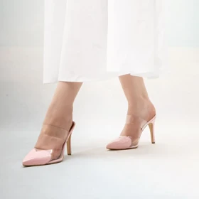 کفش پاشنه‌بلند زنانه مدل قلبی_صورتی کد 3021