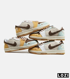 کفش کتانی مردانه قهوه ای کرم نایک NIKE jordan Vodoo