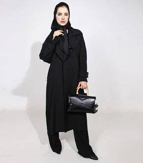 مانتو بلند پشت دگمه کد 1108