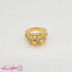 انگشتر زنانه وای اس ایکس سه ردیفه