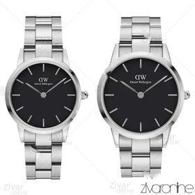 ست ساعت دنیل ولینگتون آیکونیک لینک سیلور مشکی 103646