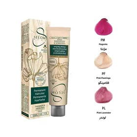 رنگ مو بدون آمونیاک سلوم پلاس سری صورتی مدل SELOM PLUS HAIR COLOR