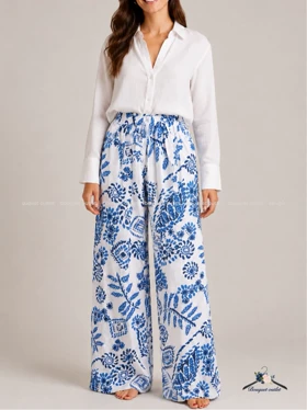 شلوار بگ طرح دار زارا ZARA