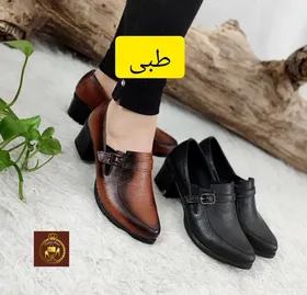 کفش طبی زنانه پرسنلی پاشنه‌دار مدل سگک دار911