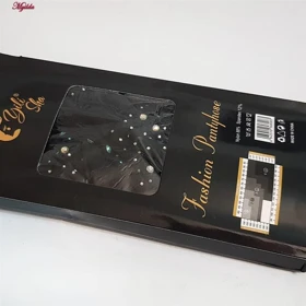 جوراب شلواری زنانه مدل نگین‌دار رنگ مشکی کد 5380