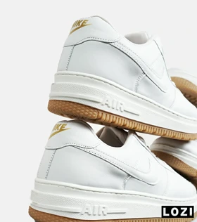 کفش کتانی مردانه و زنانه سفید کرم نایک NIKE AIR FORCE مدل 6275