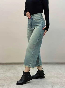 شلوار جین واید لگ روشن8178