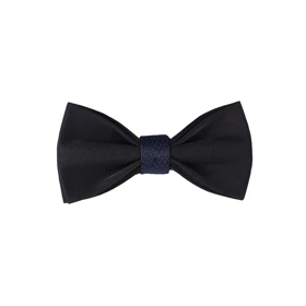 پاپیون مشکی سورمه ای ساتن 7166