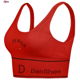 نیم‌تنه پد دار ورزشی زنانه قرمز کد 4618