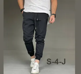 شلوار اسلش جین مشکی مردانه S-4-J