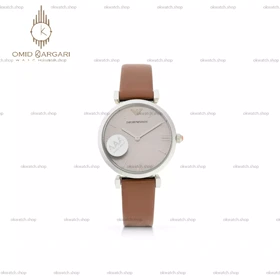 ساعت مچی امپریو آرمانی قهوه ای صفحه طوسی Emporio Armani
