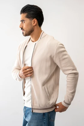 سویشرت بافت یقه خلبانی مردانه