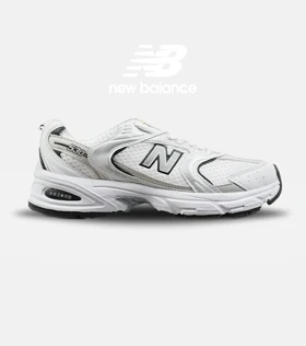 کفش کتانی مردانه و زنانه سفید نقره ای NEW BALANCE 530 مدل 3143