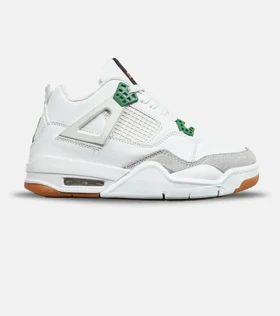 کتانی ساق‌دار زنانه و مردانه سفید سبز Nike air jordan 4