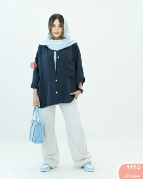 شومیز کتان سیلک 9645