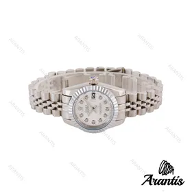 ساعت رولکس زنانه دیت جاست تمام استیل w-8005