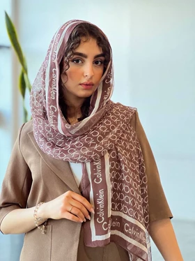 شال بهاره ck (قهوه ای)