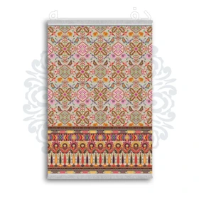 *جدید* فرشینه از جنس پارچه شانل مخمل ترک طرح فانتزی برند دفه کد 1638
