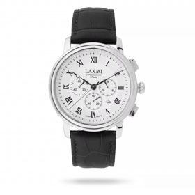 ساعت مچی مردانه لاکسمی بند چرم نقره ای کد Laxmi 8548/1
