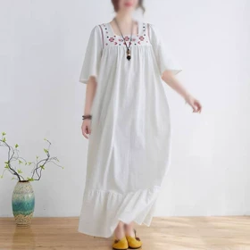 کفتان لینن گلدوزی شده وارداتی کد 50189