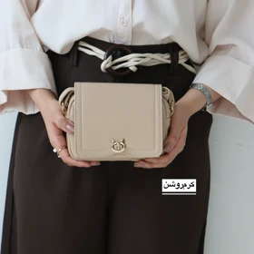 کیف زنانه پاسپورتی مدل کامیل (کرم‌روشن)