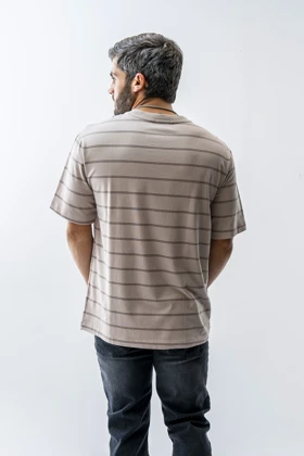 تیشرت آستین کوتاه راه راه مردانه