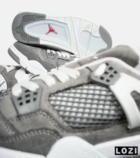 کتانی ساق‌دار زنانه و مردانه طوسی Nike air jordan 4 مدل 6467