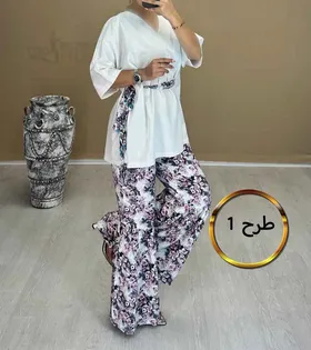 ست کیمونو و شلوار طرحدار : 1009124