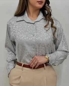 شومیز ساتن پلنگی