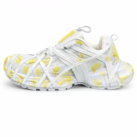 کفش کتانی مردانه مدل بالنسیاگا اسپایدر کاستوم سفید زرد BALENCIAGA SPIDE